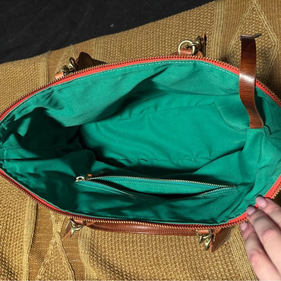 Blair Ritchey MINI HUGH PERFORATED CHESTNUT with POPPY ZIPPER Beautiful Leather - Picture 14 of 15